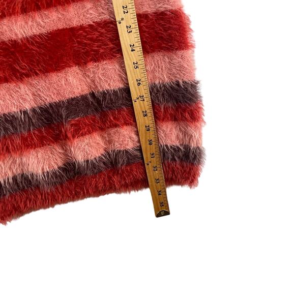 Knitz For Love & Lemons Revolve Fleetwood Sweater Dress in Burgundy Stripe SZ M - Picture 6 of 10